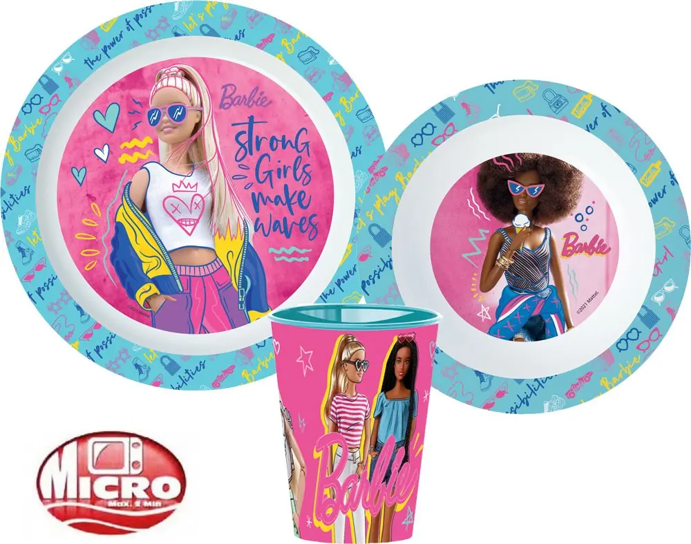 Barbie Zastawa stołowa zestaw, Mikro plastikowy zestaw zdjęcie produktu