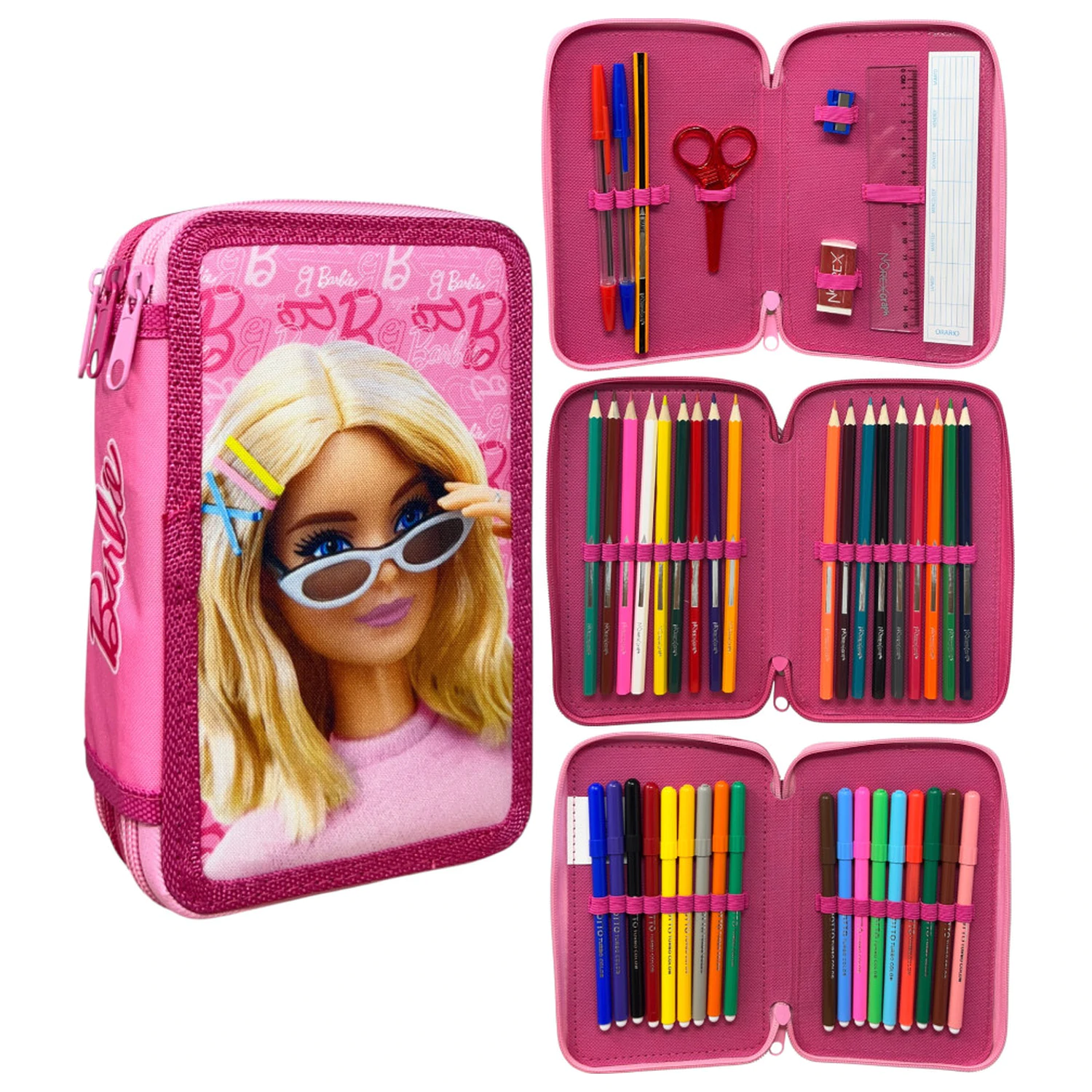Barbie Glam Style Filled Potrójny piórnik zdjęcie produktu