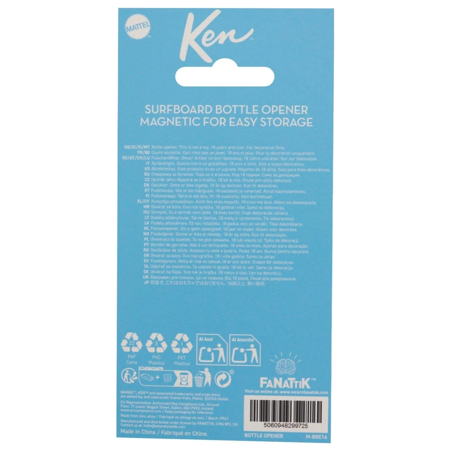 Barbie Otwieracz do Butelek Ken Surfboard Magnetic zdjęcie produktu
