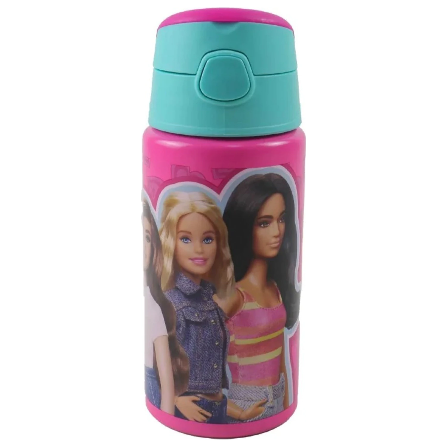 Barbie Love Aluminiowa butelka na wodę ze słomką i haczykiem 500 ml zdjęcie produktu