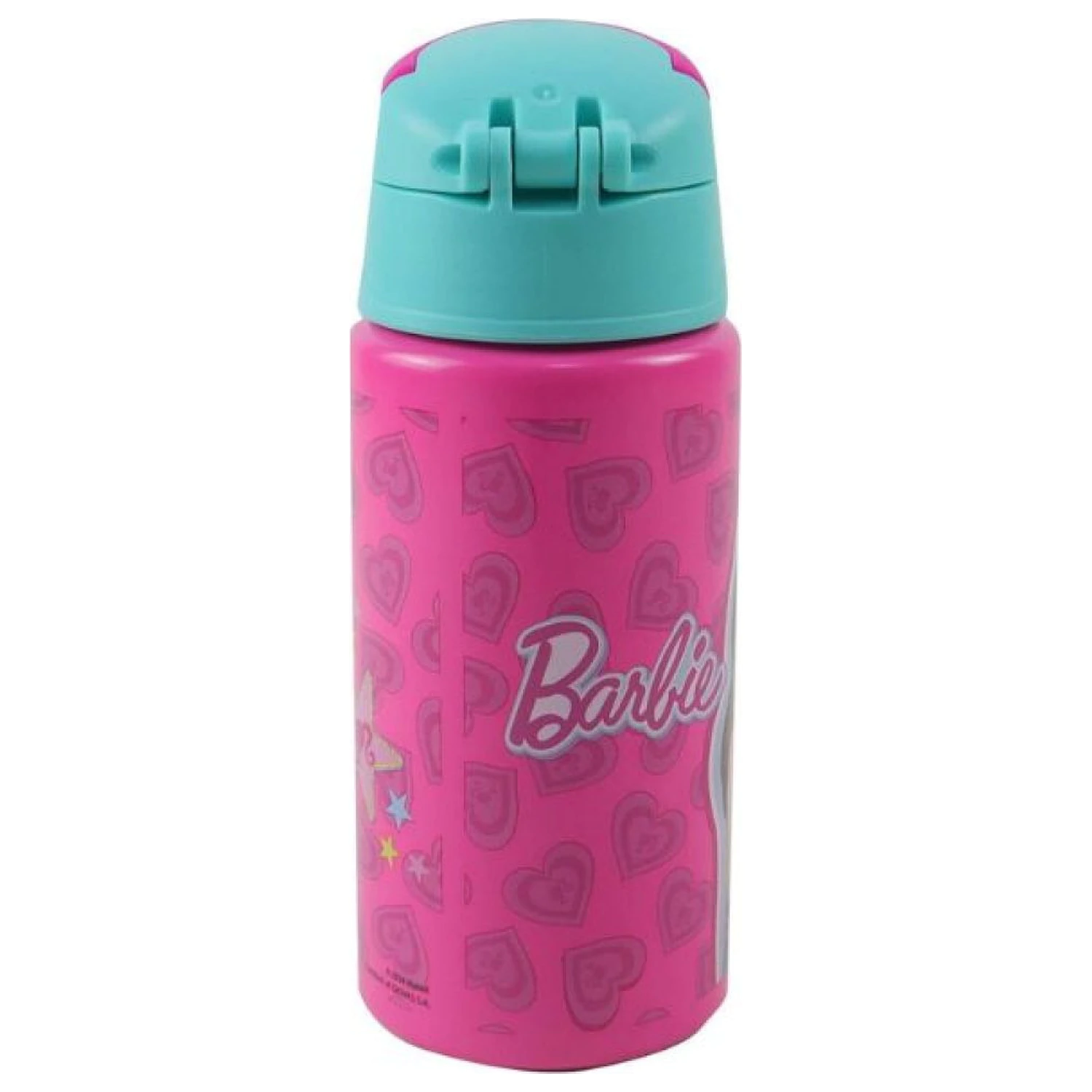 Barbie Love Aluminiowa butelka na wodę ze słomką i haczykiem 500 ml zdjęcie produktu