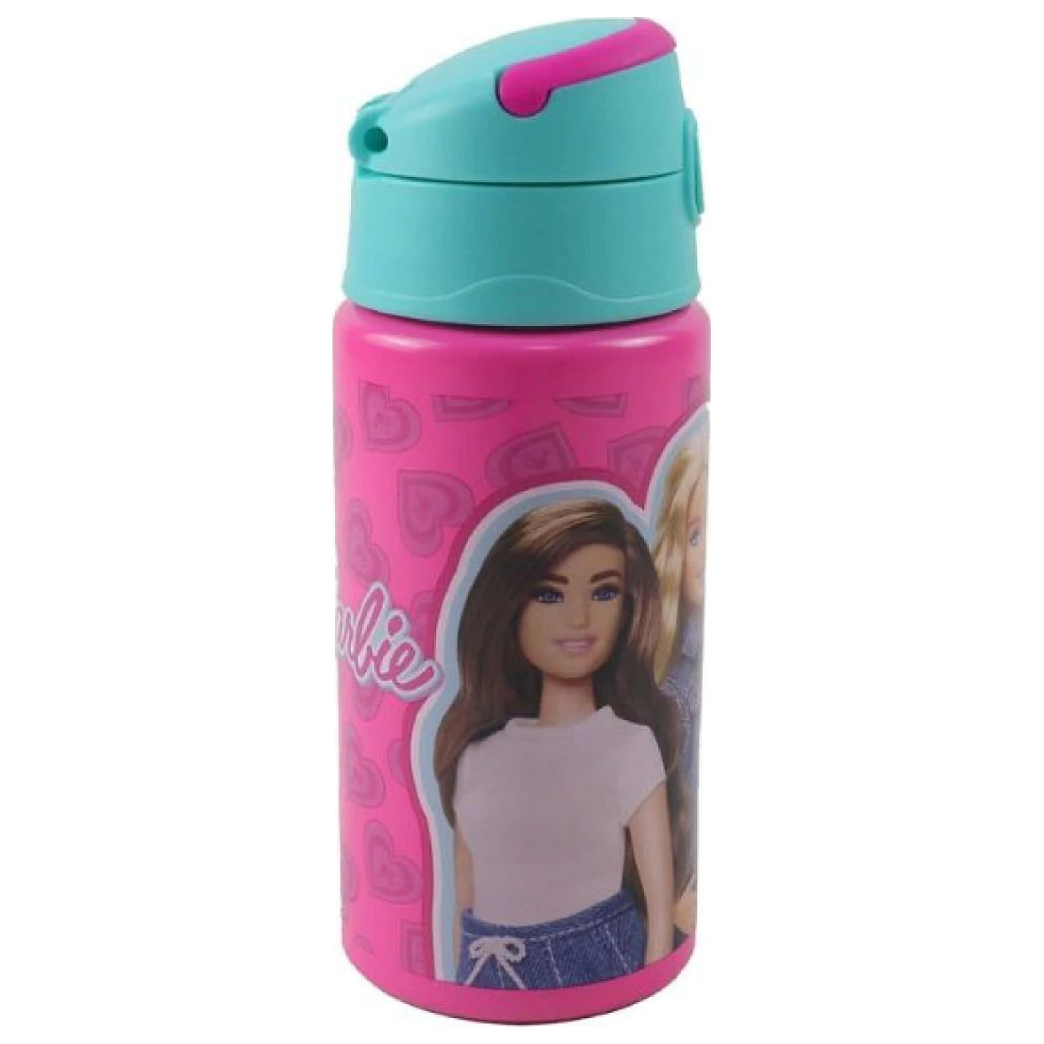 Barbie Love Aluminiowa butelka na wodę ze słomką i haczykiem 500 ml zdjęcie produktu