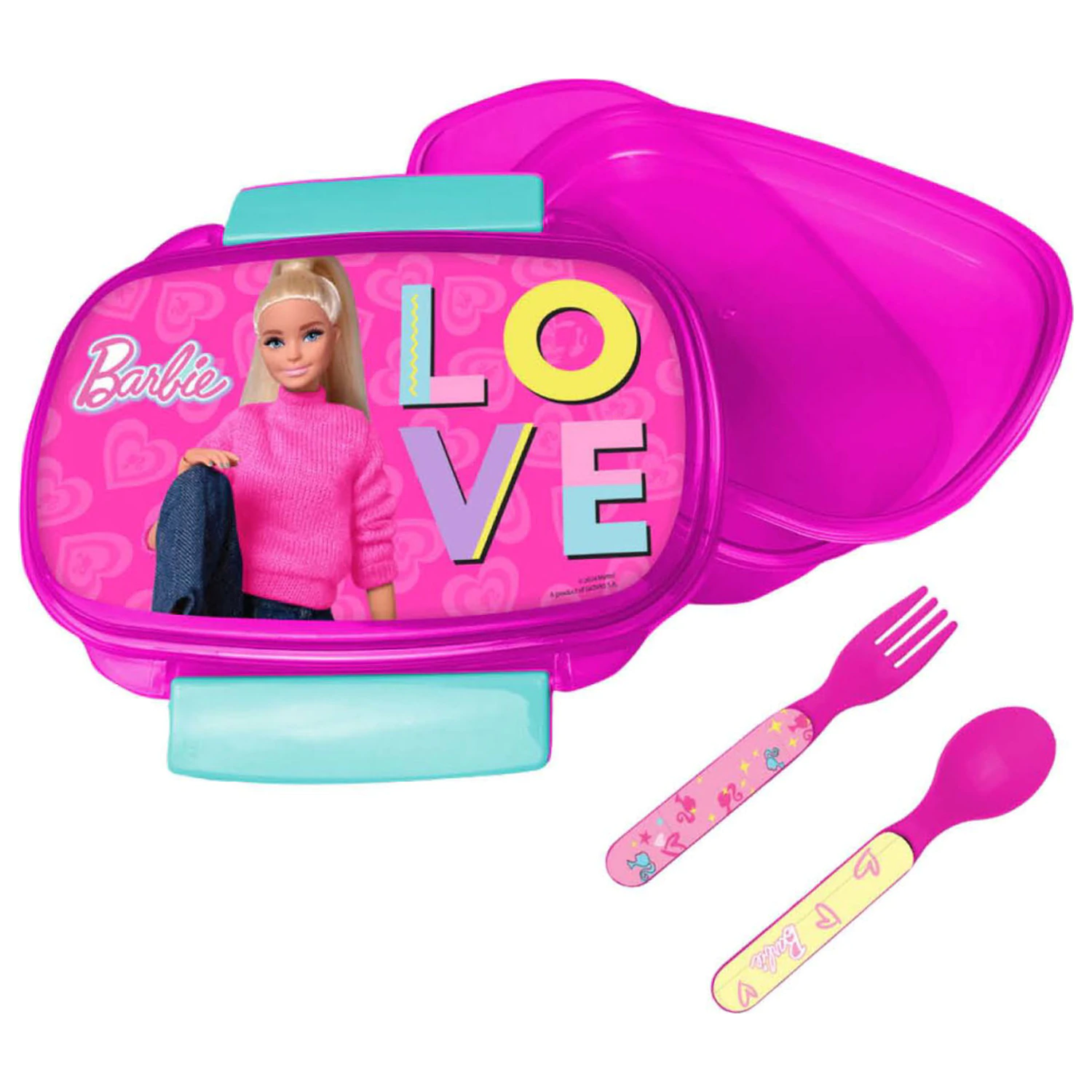 Barbie Love Pudełko na Kanapkę + Zestaw Sztućców zdjęcie produktu