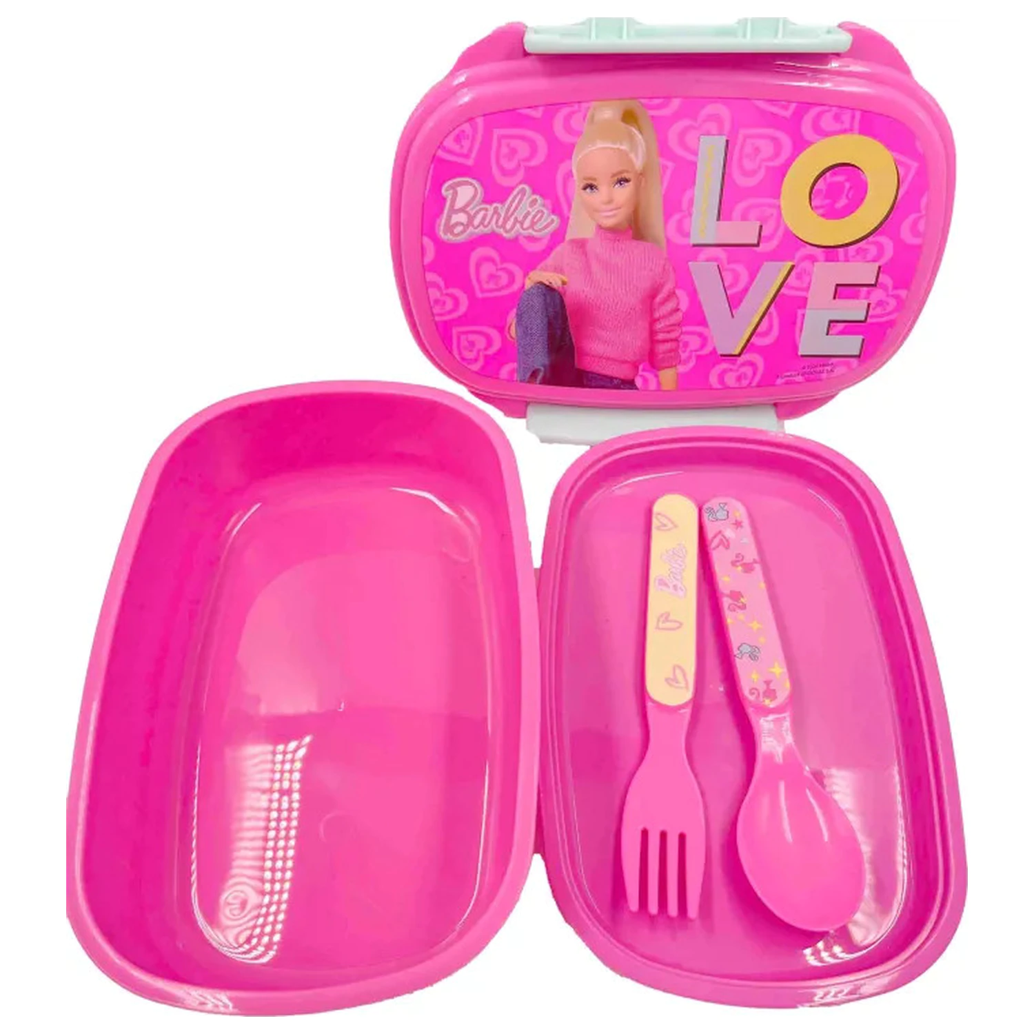 Barbie Love Pudełko na Kanapkę + Zestaw Sztućców zdjęcie produktu