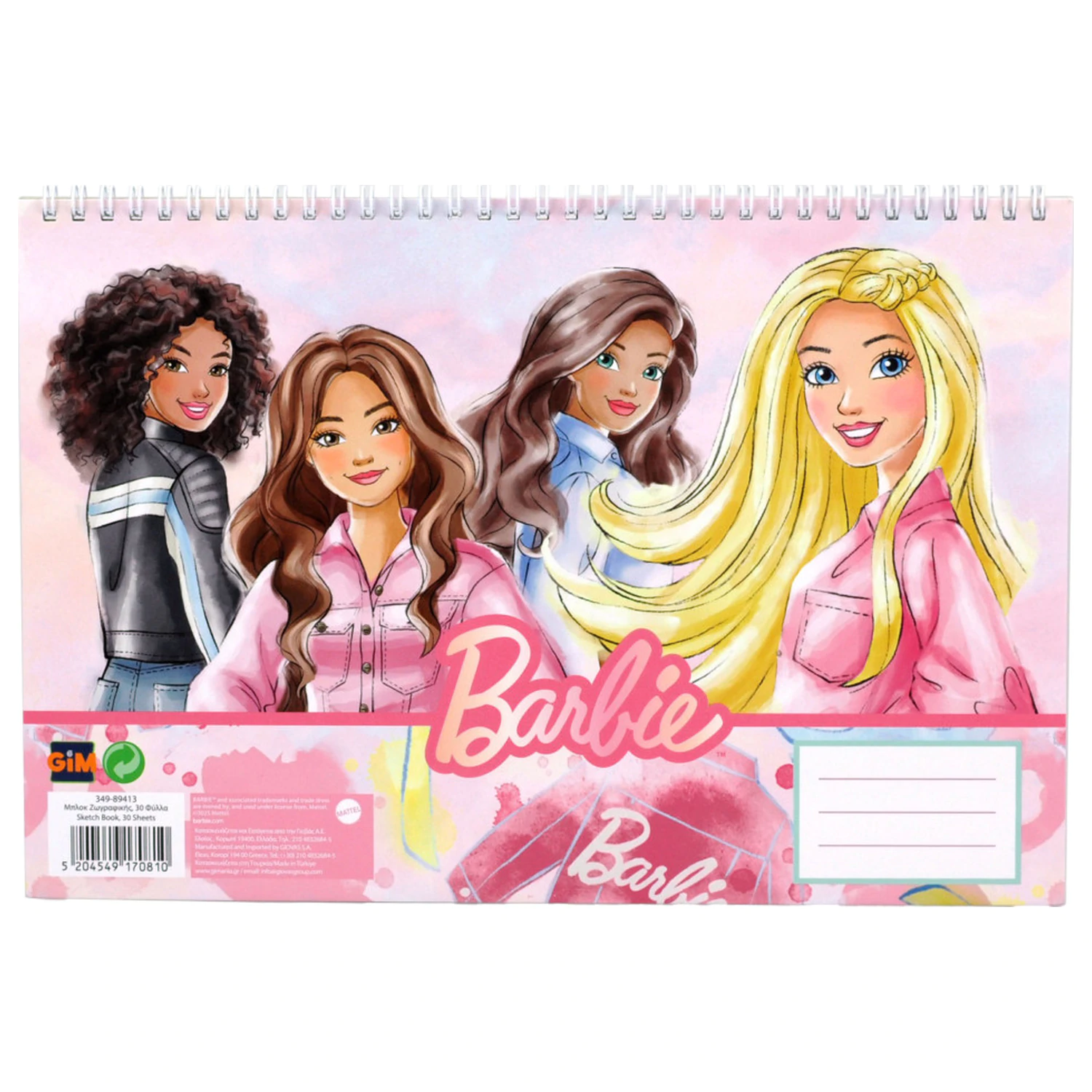 Barbie Paints Spiralny Szkicownik A/4, 30 arkuszy zdjęcie produktu