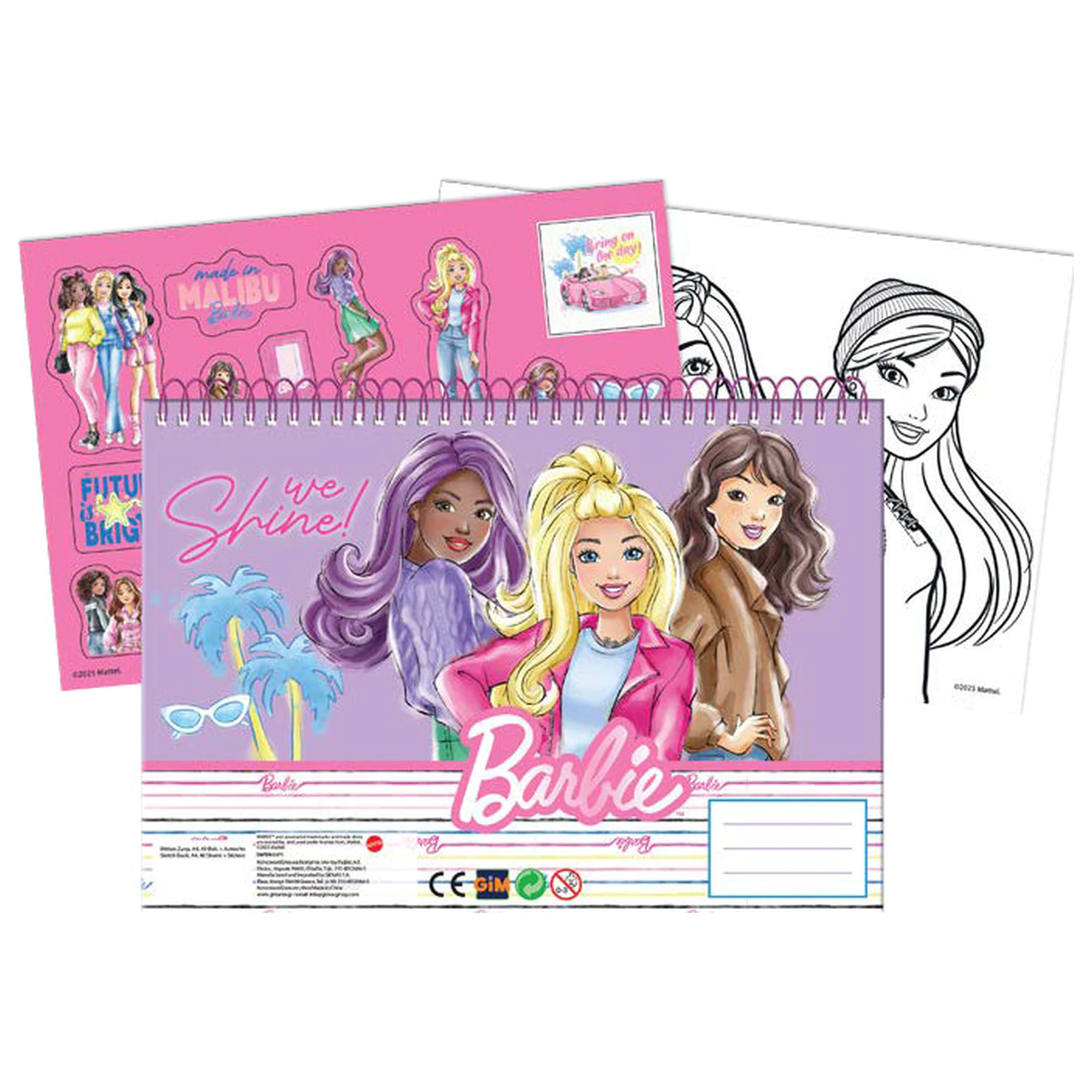 Barbie Paints A/4 Spiral Sketchbook 40 kartek z naklejkami zdjęcie produktu