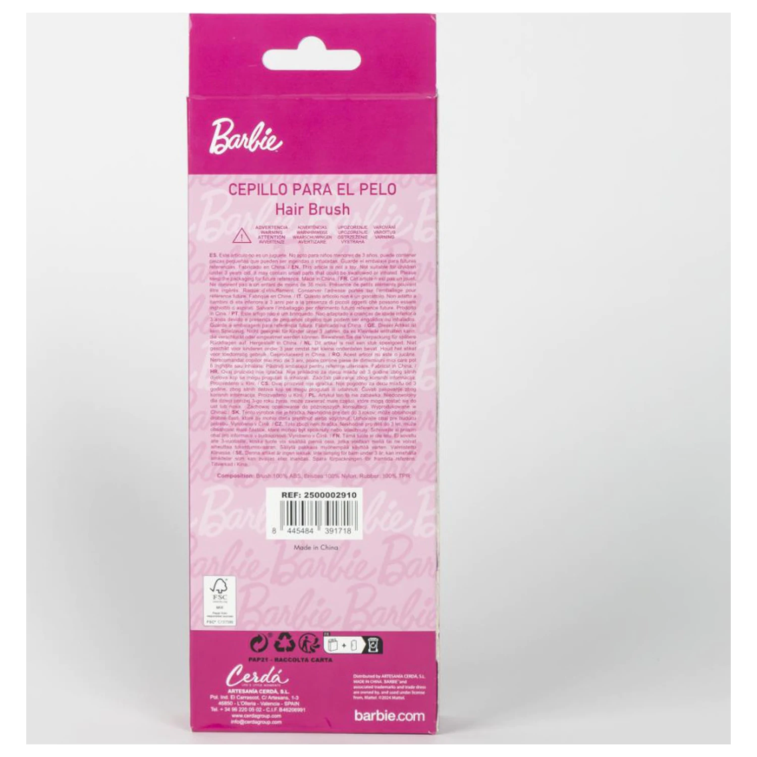 Barbie Różowa Rhinestone Szczotka do Włosów, Grzebień 22 cm zdjęcie produktu