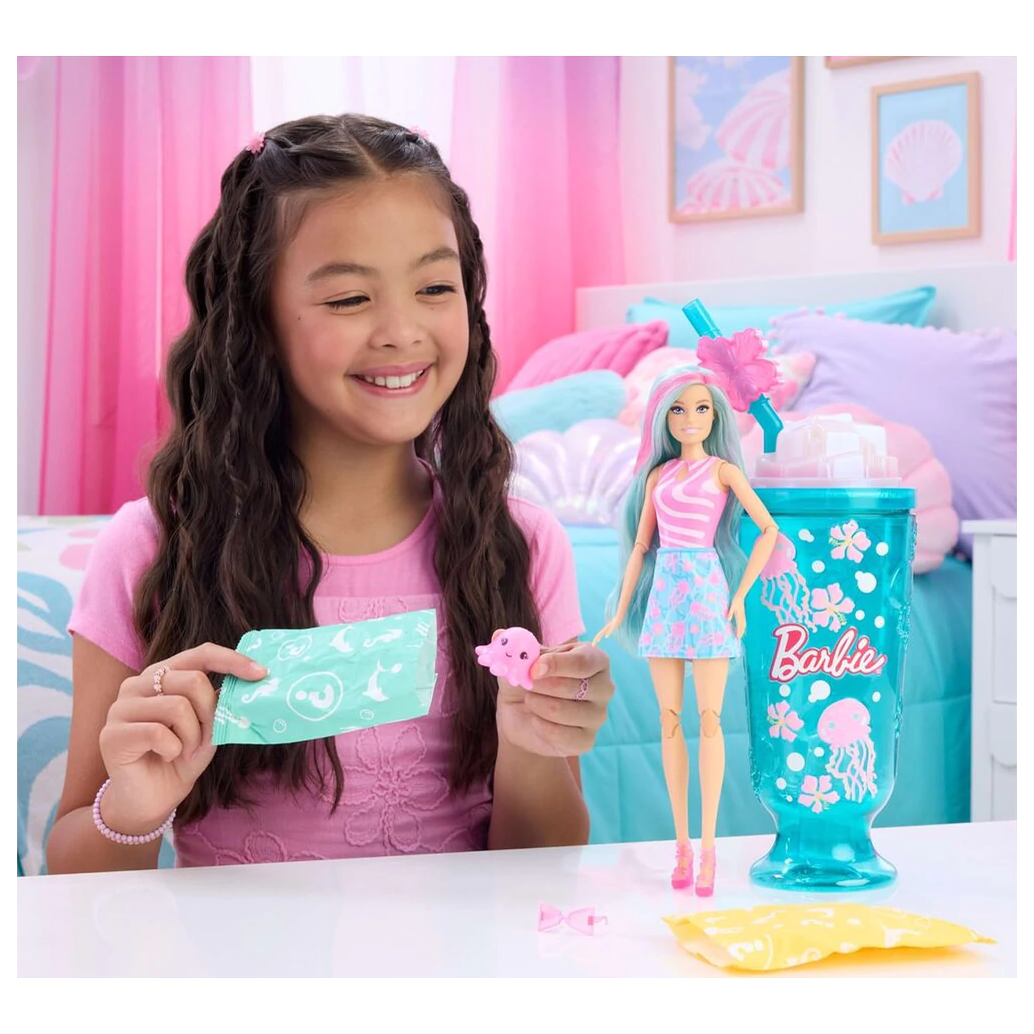 Barbie Pop Reveal Sea Breeze Blue Cup lalka zdjęcie produktu