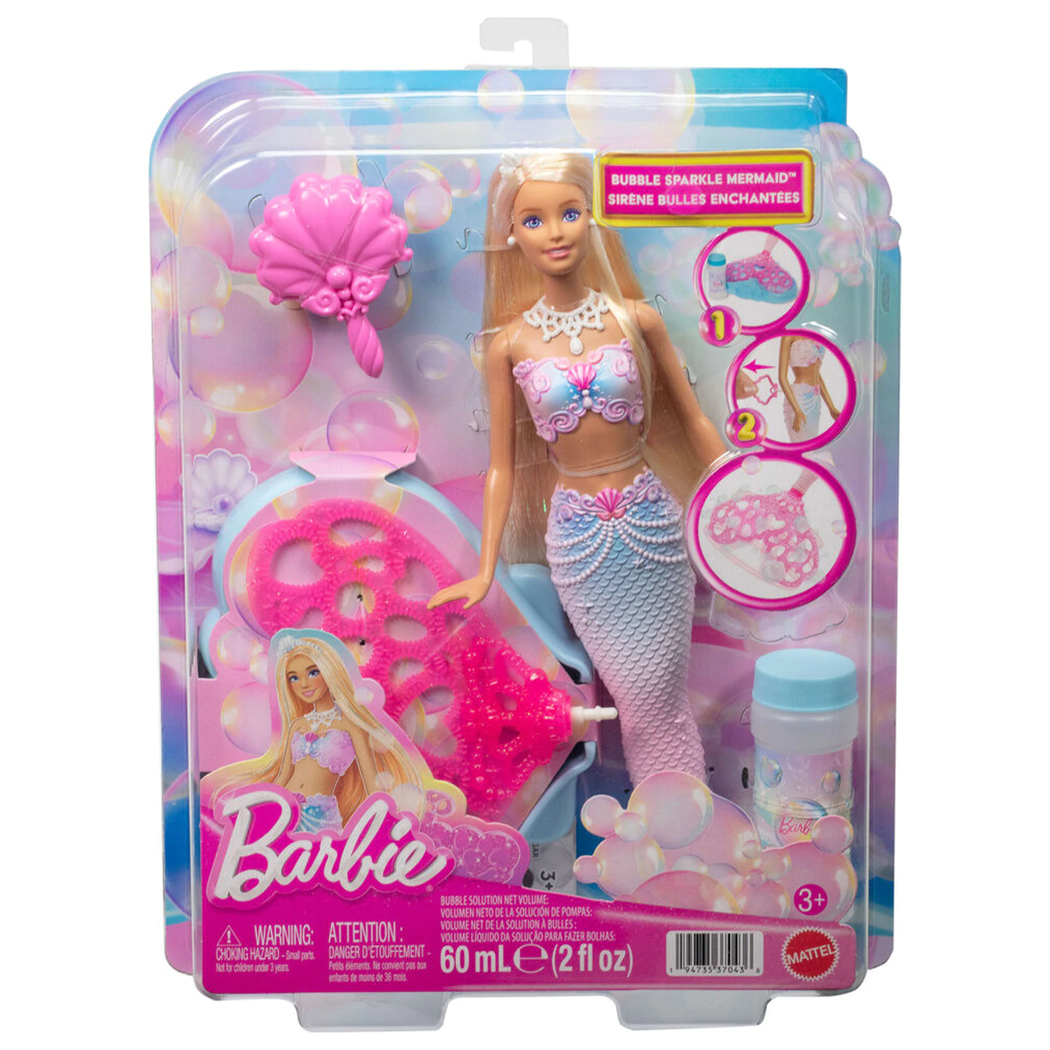 Barbie bańki mydlane lalka syrenka zdjęcie produktu