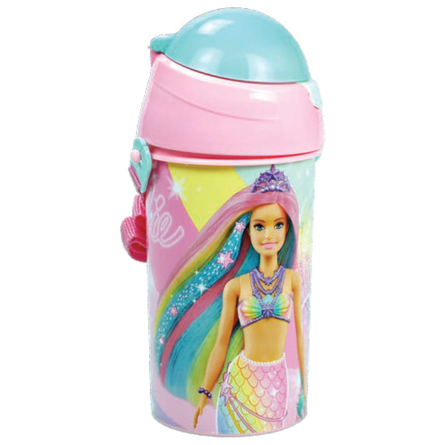 Barbie Sparkle Plastikowa butelka ze słomką i haczykiem 500 ml zdjęcie produktu