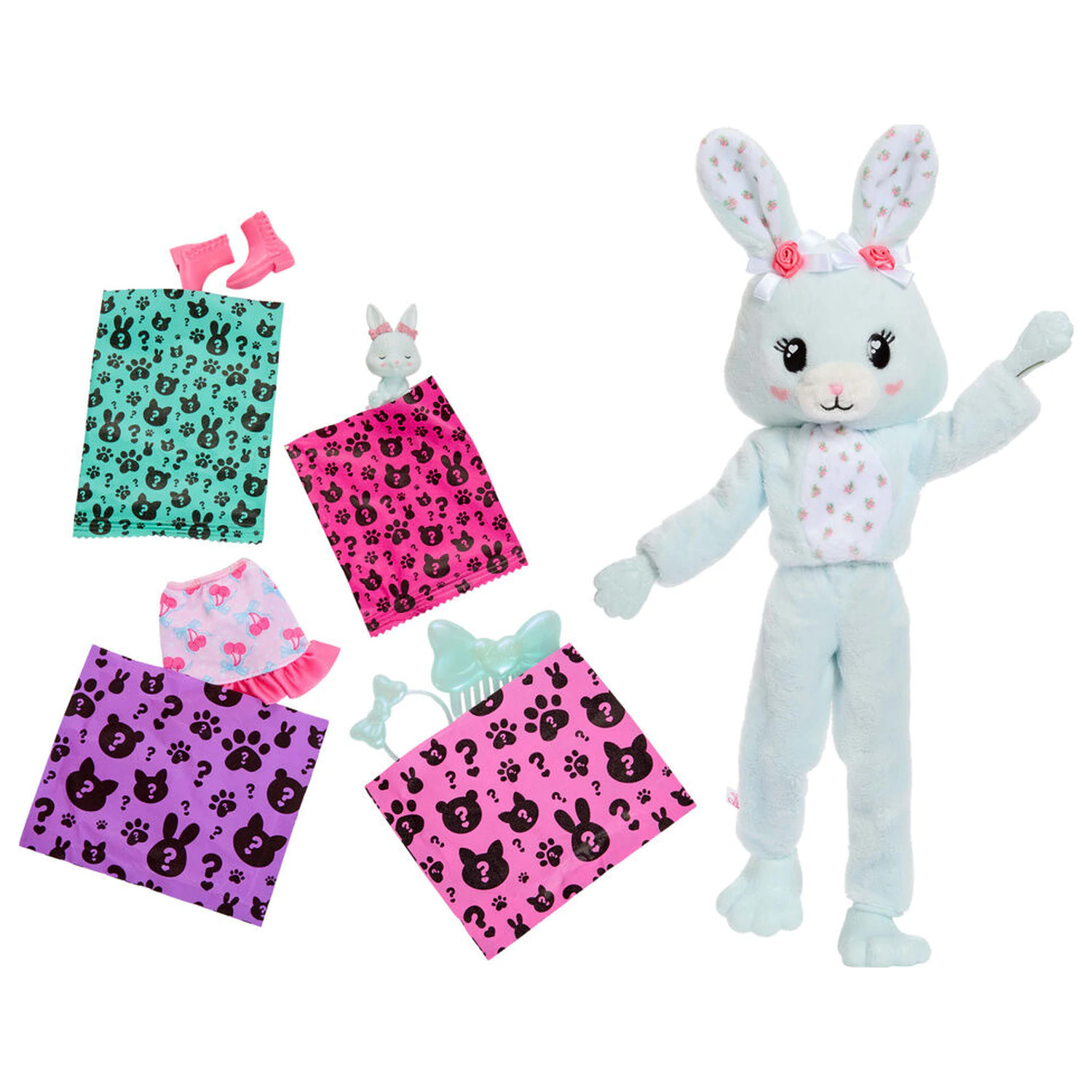 Barbie Sweet Ties Cutie Reveal Mint Bunny lalka zdjęcie produktu