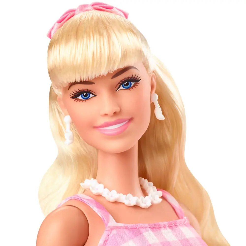 Lalka Barbie z filmu Barbie w różowej sukience w kratkę gingham [USZKODZONE OPAKOWANIE] zdjęcie produktu