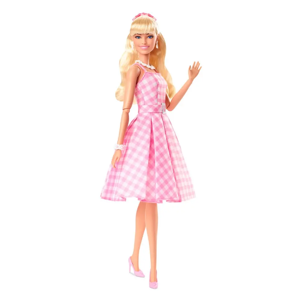 Lalka Barbie z filmu Barbie w różowej sukience w kratkę gingham [USZKODZONE OPAKOWANIE] zdjęcie produktu