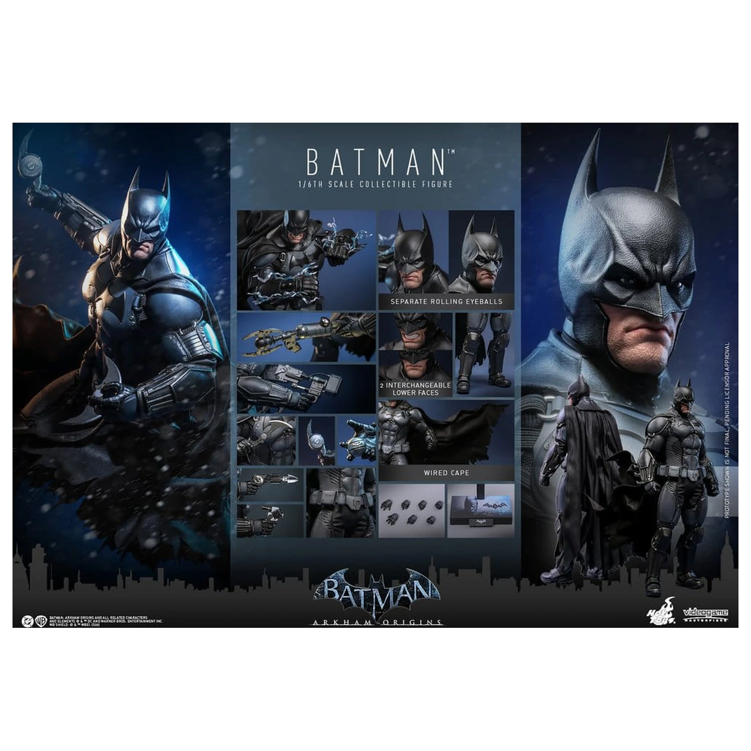 Batman Arkham Origins Videogame Masterpiece figurka akcji 1/6 Batman 33 cm zdjęcie produktu