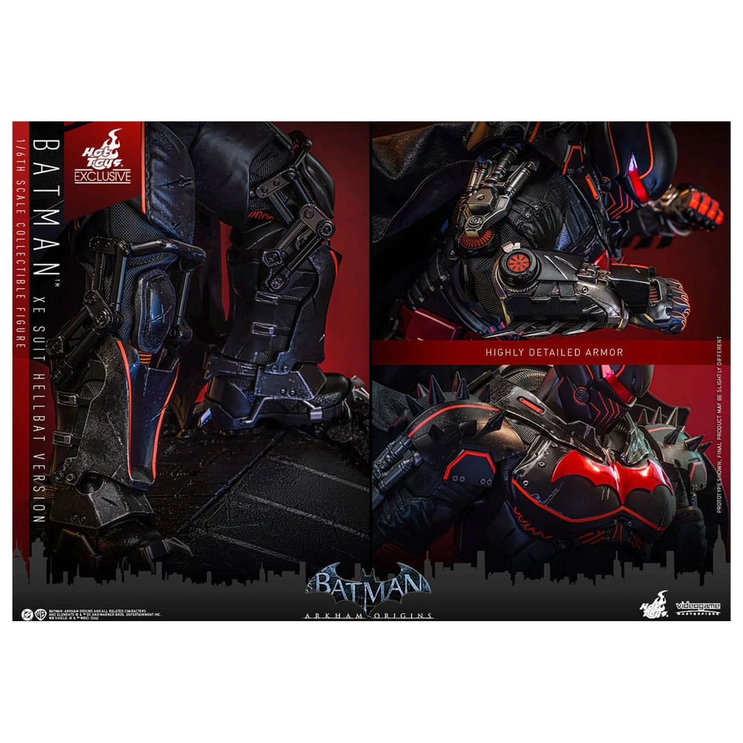 Batman Arkham Origins Videogame Masterpiece Action Figure 1/6 XE Suit Hellbat Version 33 cm zdjęcie produktu