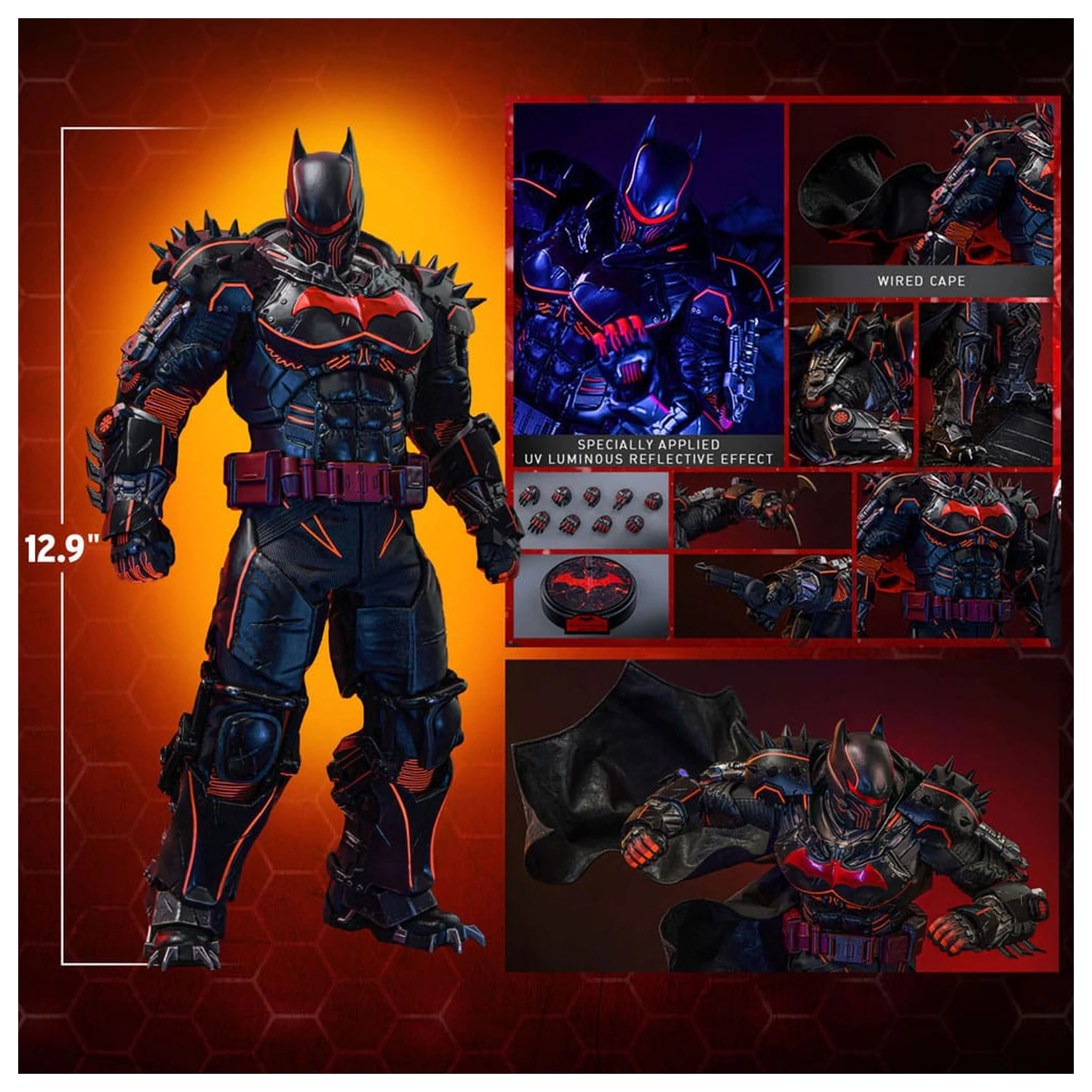 Batman Arkham Origins Videogame Masterpiece Action Figure 1/6 XE Suit Hellbat Version 33 cm zdjęcie produktu