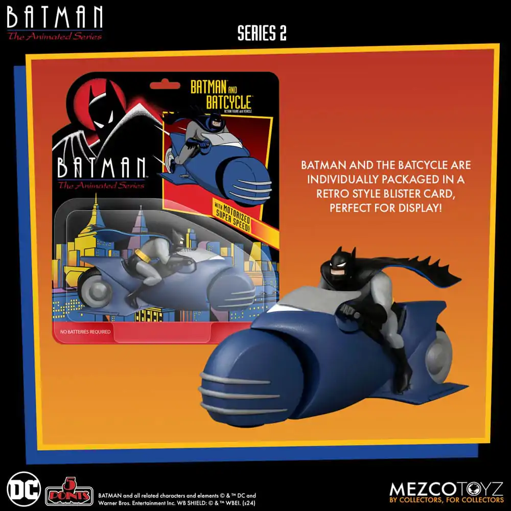 Batman the Animated Series 2 5 Points Figurka Akcji Batman & Batcycle 10 cm zdjęcie produktu