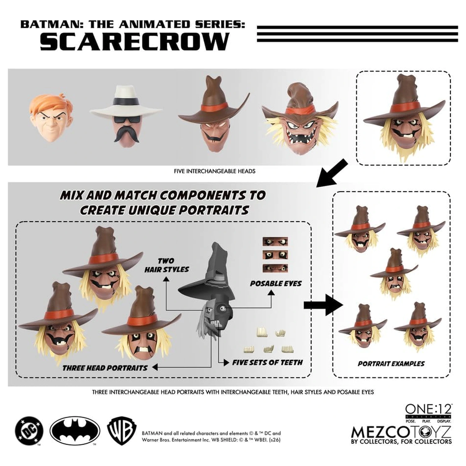 Batman: The Animated Series One:12 Collective Figurka akcji Scarecrow 17 cm zdjęcie produktu