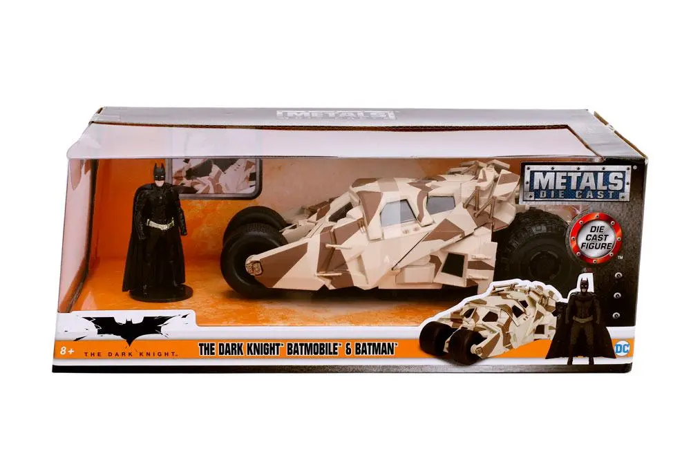 Batman The Dark Knight Diecast Model 1/24 2008 Batmobil Camo z figurką zdjęcie produktu