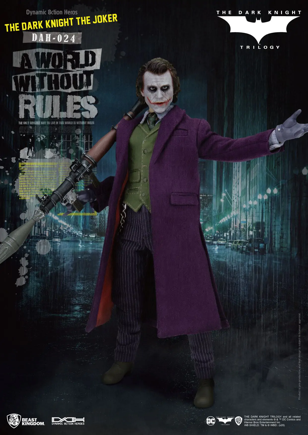 Batman The Dark Knight Dynamic 8ction Heroes Figurka Akcji 1/9 Joker 21 cm zdjęcie produktu