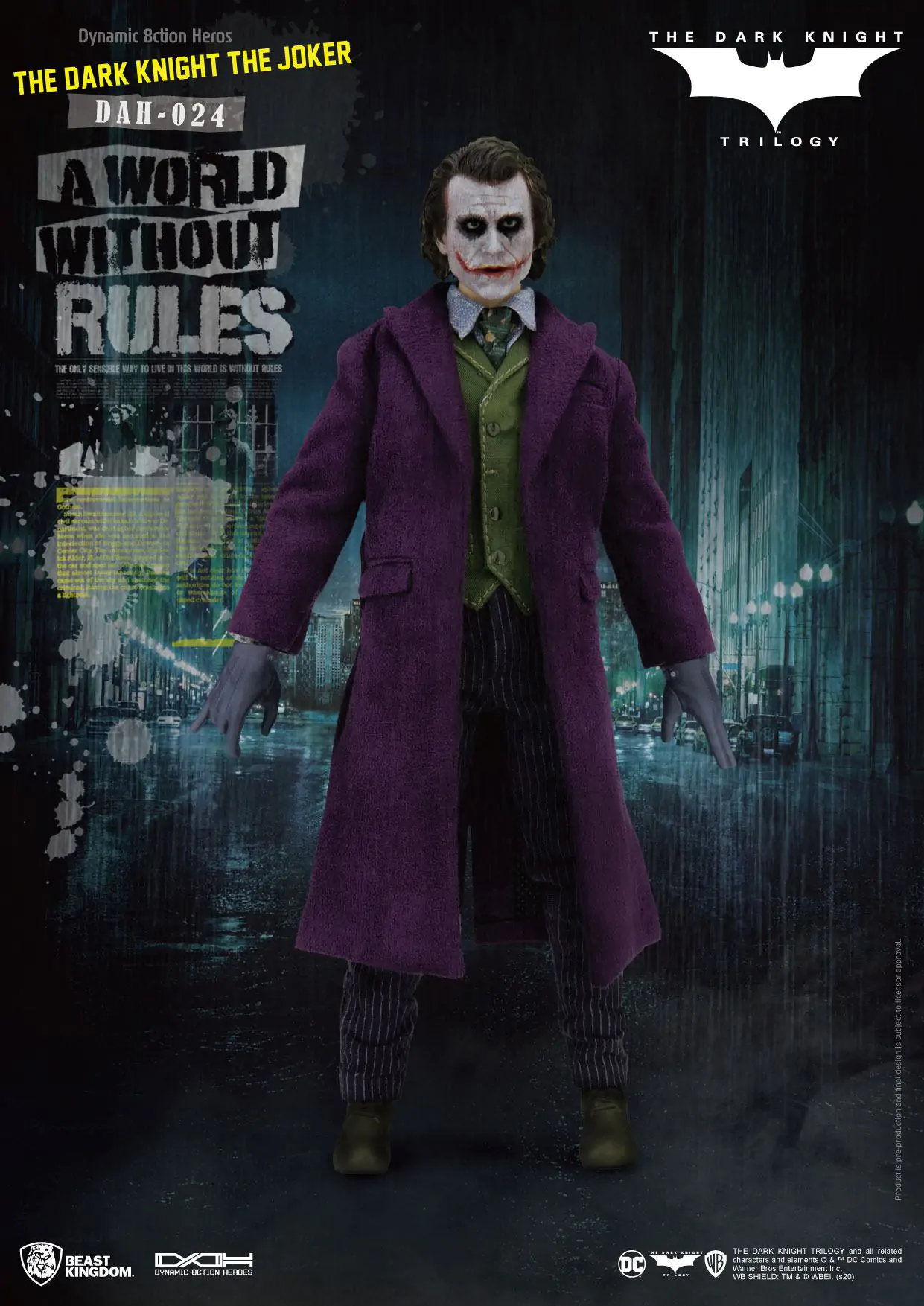 Batman The Dark Knight Dynamic 8ction Heroes Figurka Akcji 1/9 Joker 21 cm zdjęcie produktu