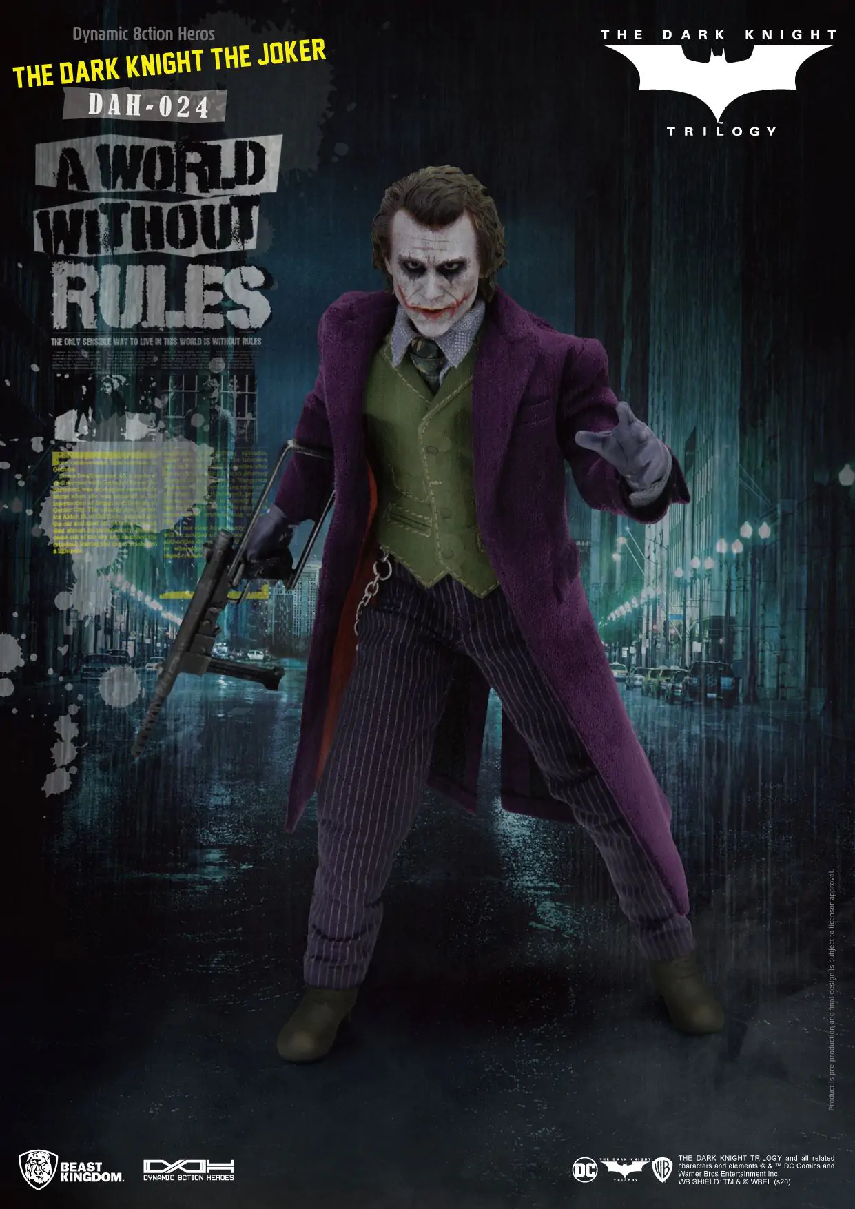 Batman The Dark Knight Dynamic 8ction Heroes Figurka Akcji 1/9 Joker 21 cm zdjęcie produktu