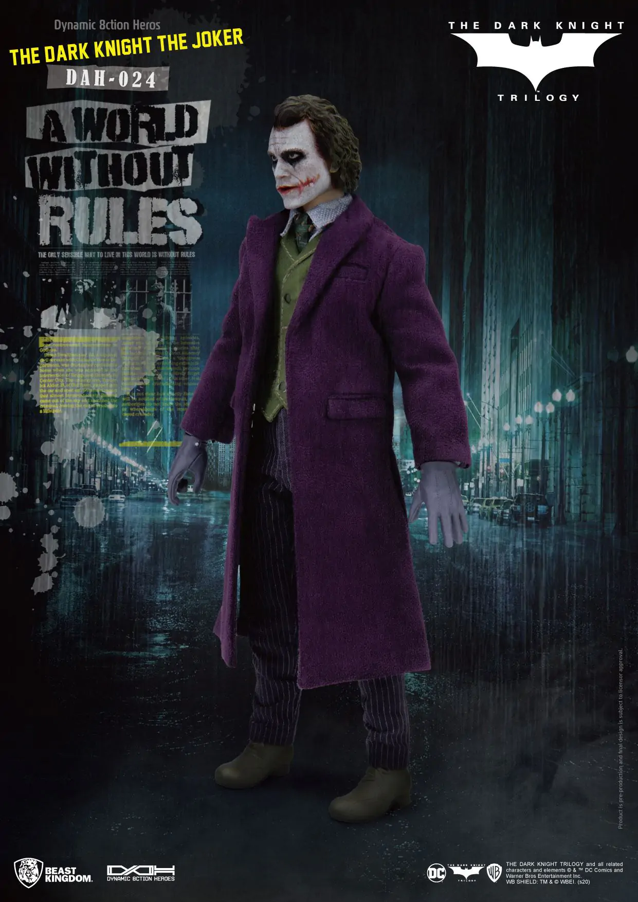 Batman The Dark Knight Dynamic 8ction Heroes Figurka Akcji 1/9 Joker 21 cm zdjęcie produktu