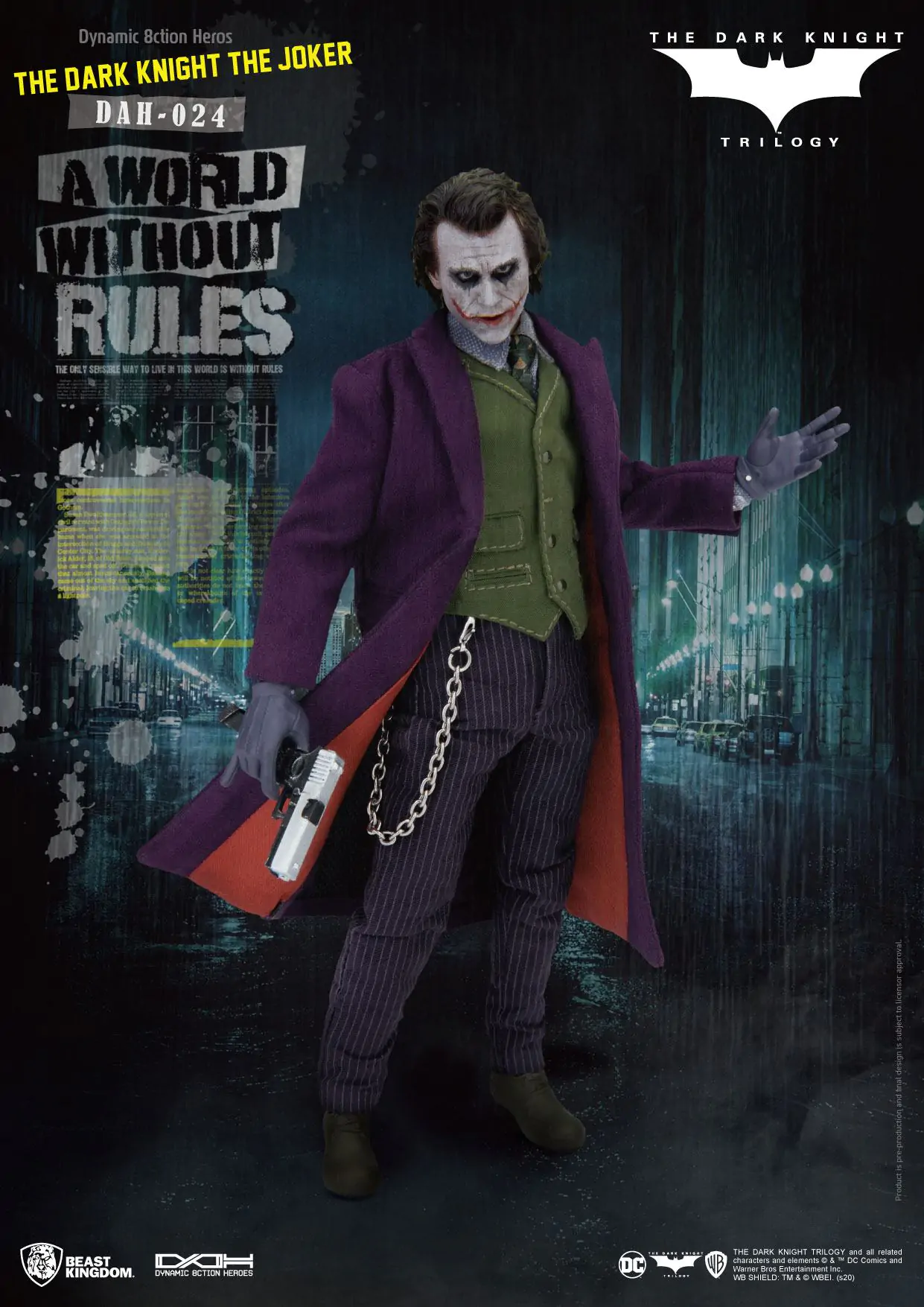 Batman The Dark Knight Dynamic 8ction Heroes Figurka Akcji 1/9 Joker 21 cm zdjęcie produktu