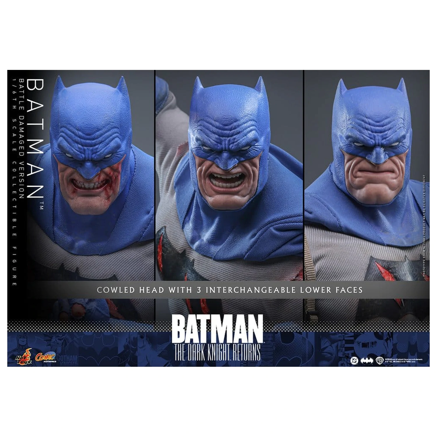 Batman: The Dark Knight Returns Comic Masterpiece figurka akcji 1/6 Batman (wersja uszkodzona w walce) 32 cm zdjęcie produktu