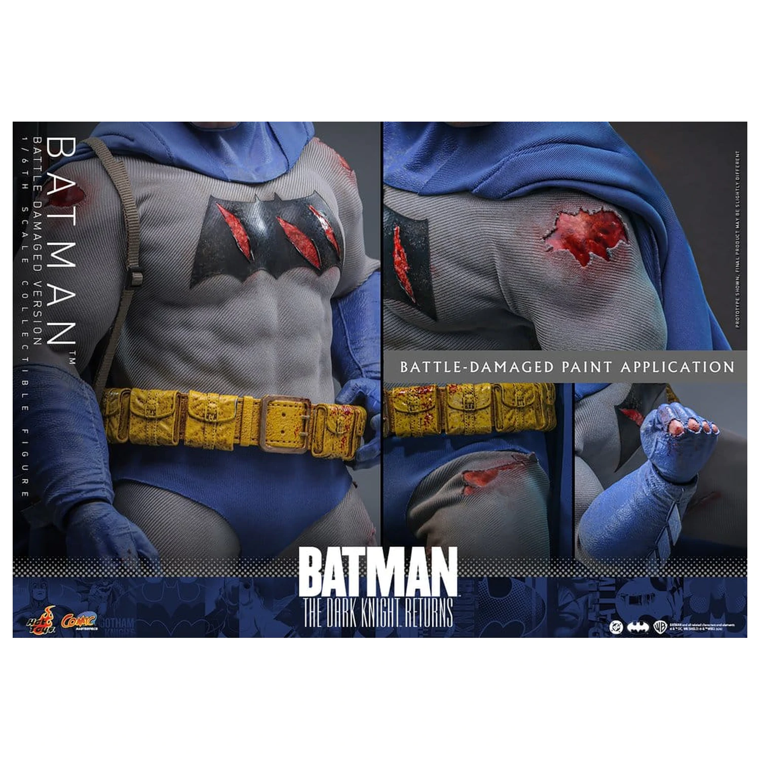 Batman: The Dark Knight Returns Comic Masterpiece figurka akcji 1/6 Batman (wersja uszkodzona w walce) 32 cm zdjęcie produktu