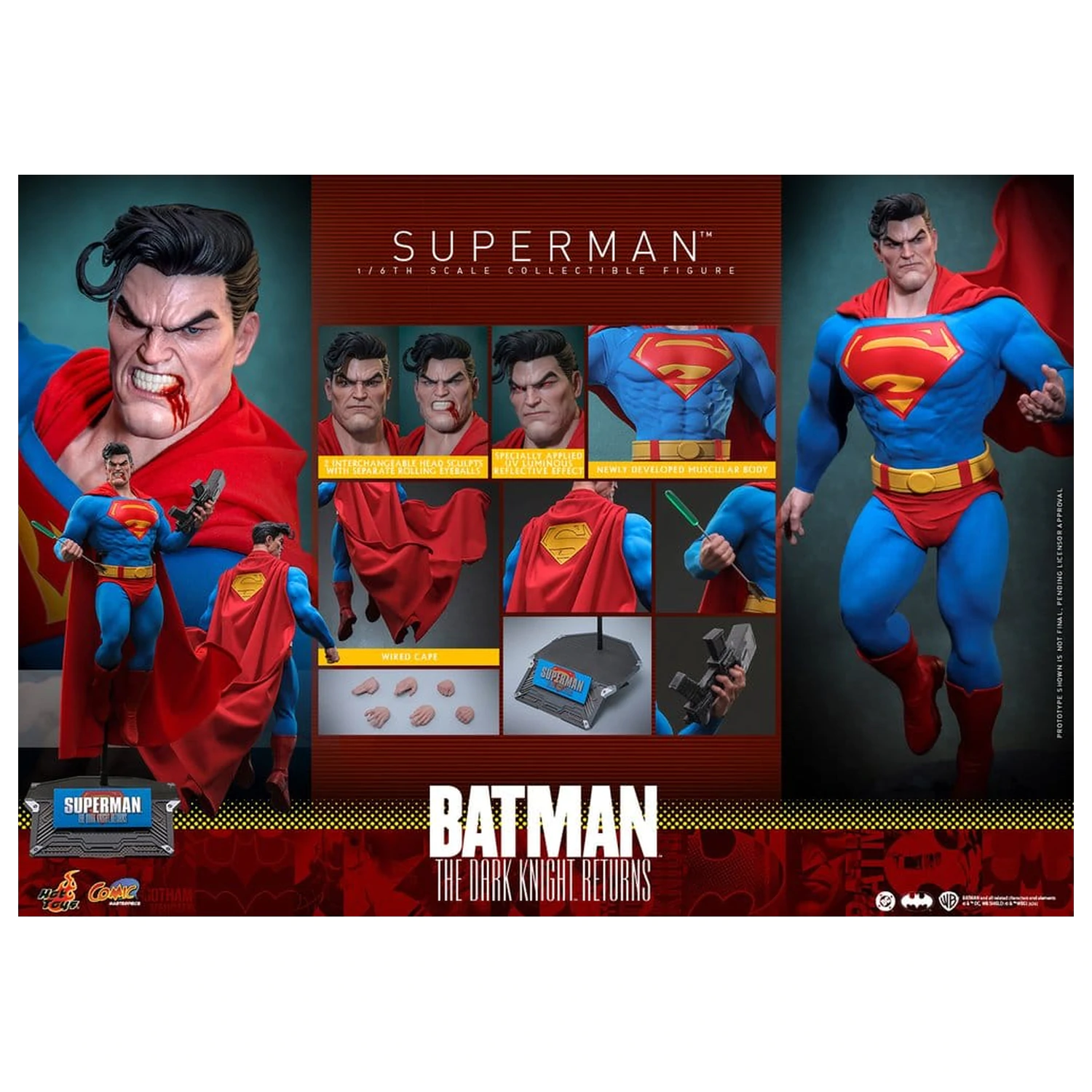 Batman: The Dark Knight Returns Comic Masterpiece figurka akcji 1/6 Superman 34 cm zdjęcie produktu