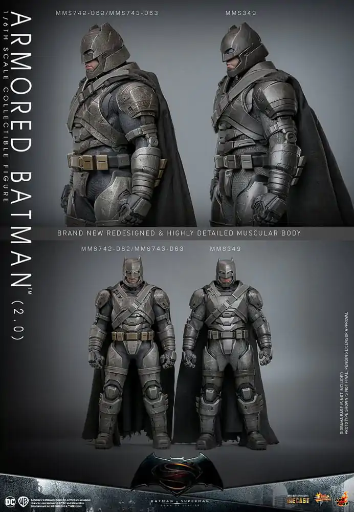 Batman v Superman: Dawn of Justice Movie Masterpiece Figurka Akcji 1/6 Armored Batman 2.0 33 cm zdjęcie produktu