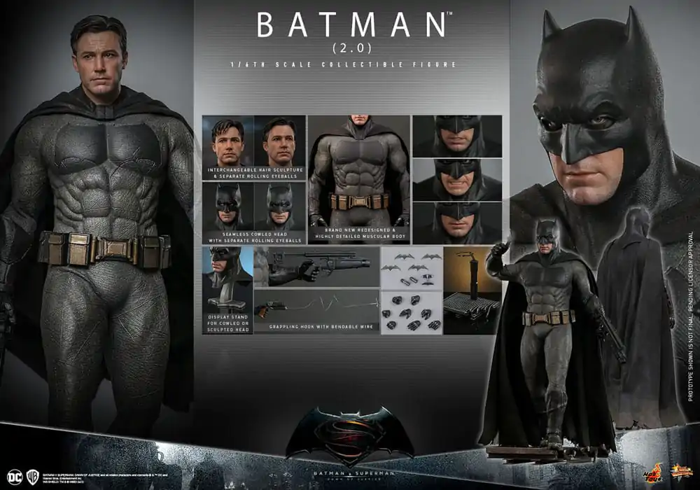 Batman v Superman: Świt Sprawiedliwości Movie Masterpiece Figurka Akcji 1/6 Batman 2.0 32 cm zdjęcie produktu