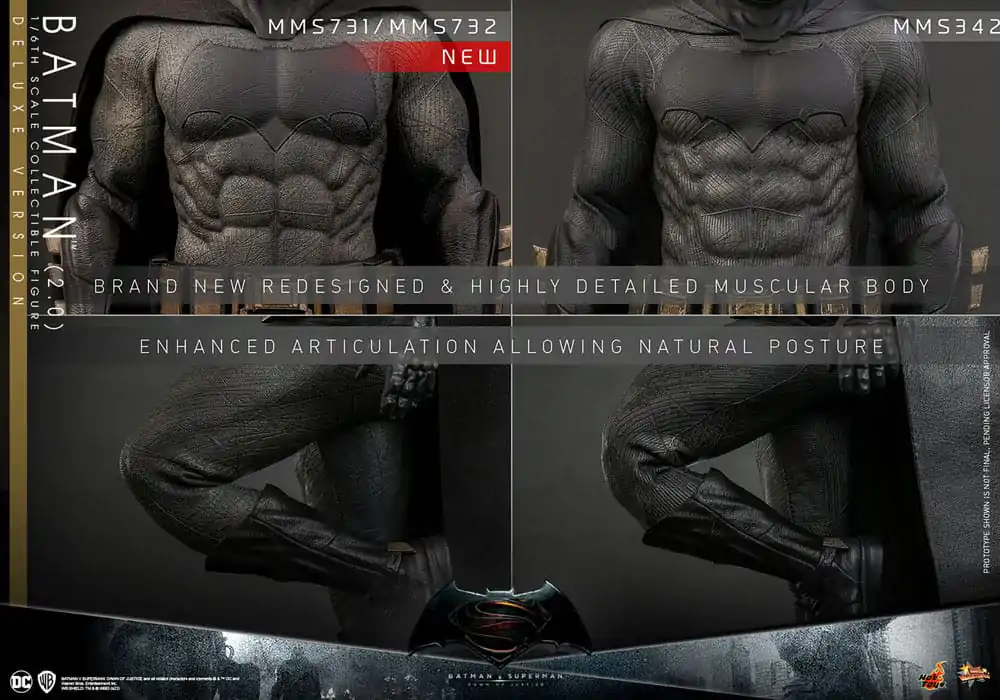 Batman v Superman: Dawn of Justice Movie Masterpiece Figurka Akcji 1/6 Batman 2.0 (Deluxe Version) 32 cm zdjęcie produktu