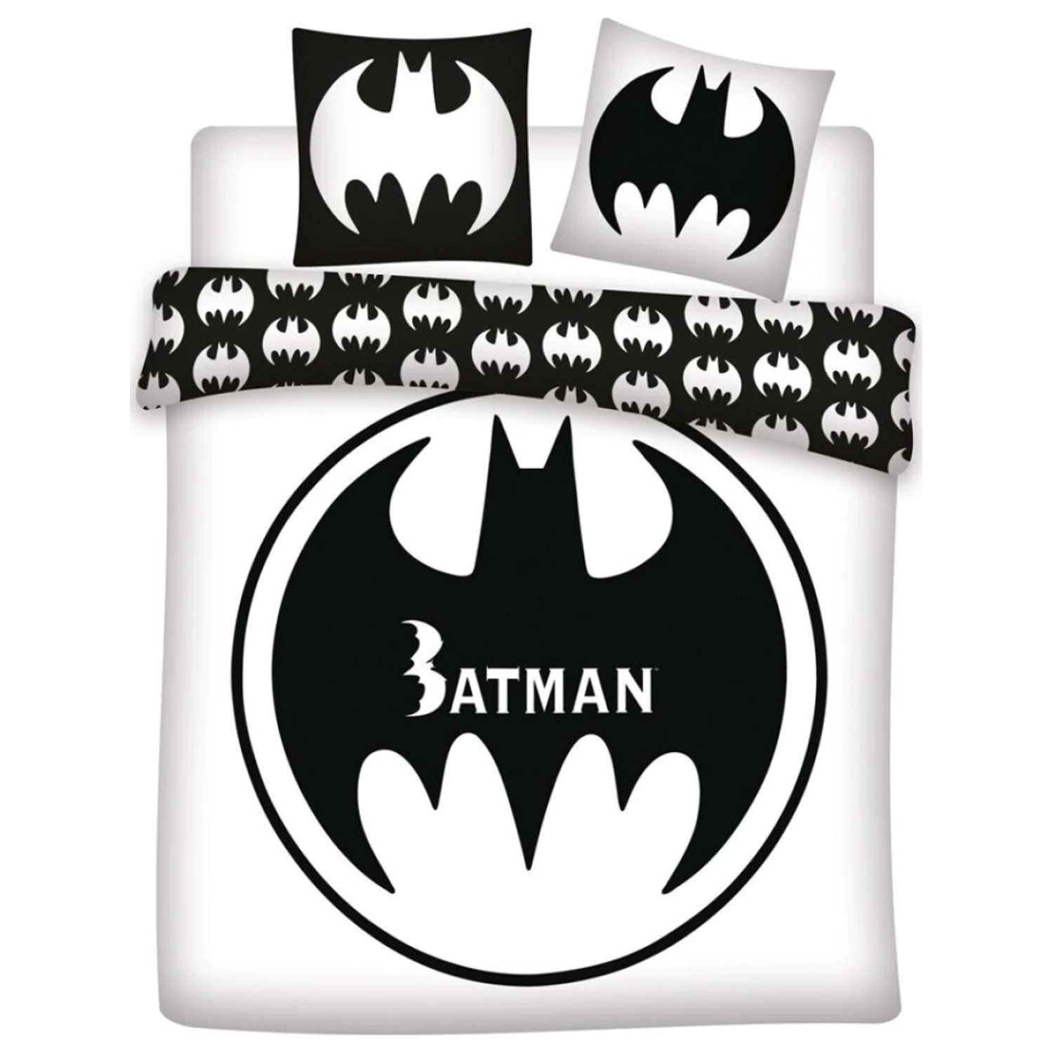 Batman Biała podwójna poszwa na kołdrę dla dwóch osób zdjęcie produktu