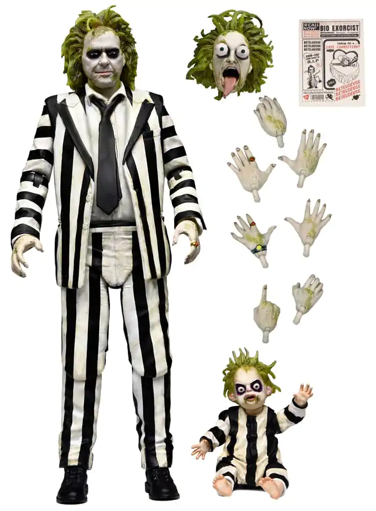 Beetlejuice Beetlejuice Figurka Akcji 7 cali Ultimate Striped Suit Beetlejuice 18 cm zdjęcie produktu