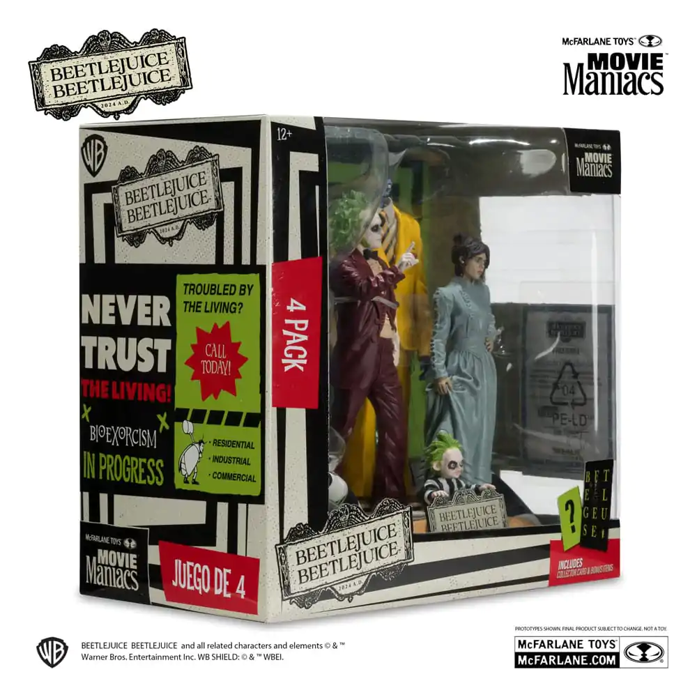 Beetlejuice Beetlejuice Movie Maniacs Zestaw 4 szt. statuetek PVC 15 cm zdjęcie produktu