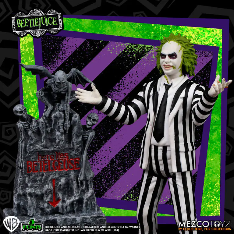 Beetlejuice - Beetlejuice Figurka w Pasiastym Garniturze 9,5 cm zdjęcie produktu