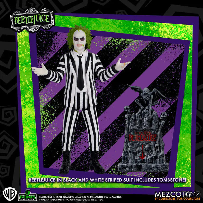 Beetlejuice - Beetlejuice Figurka w Pasiastym Garniturze 9,5 cm zdjęcie produktu