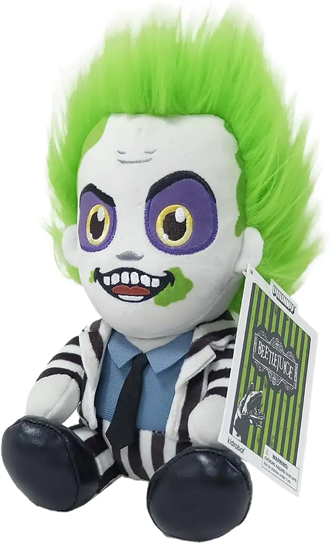 Beetlejuice Phunny Pluszowa Figurka Beetlejuice Siedzący w Pasiastym Stroju 18 cm zdjęcie produktu