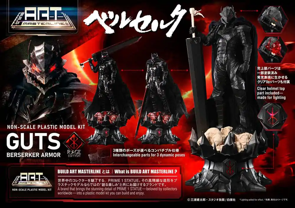 Berserk Build Art Masterline Zestaw plastikowy Model Guts Berserker Armor Rage 30 cm zdjęcie produktu
