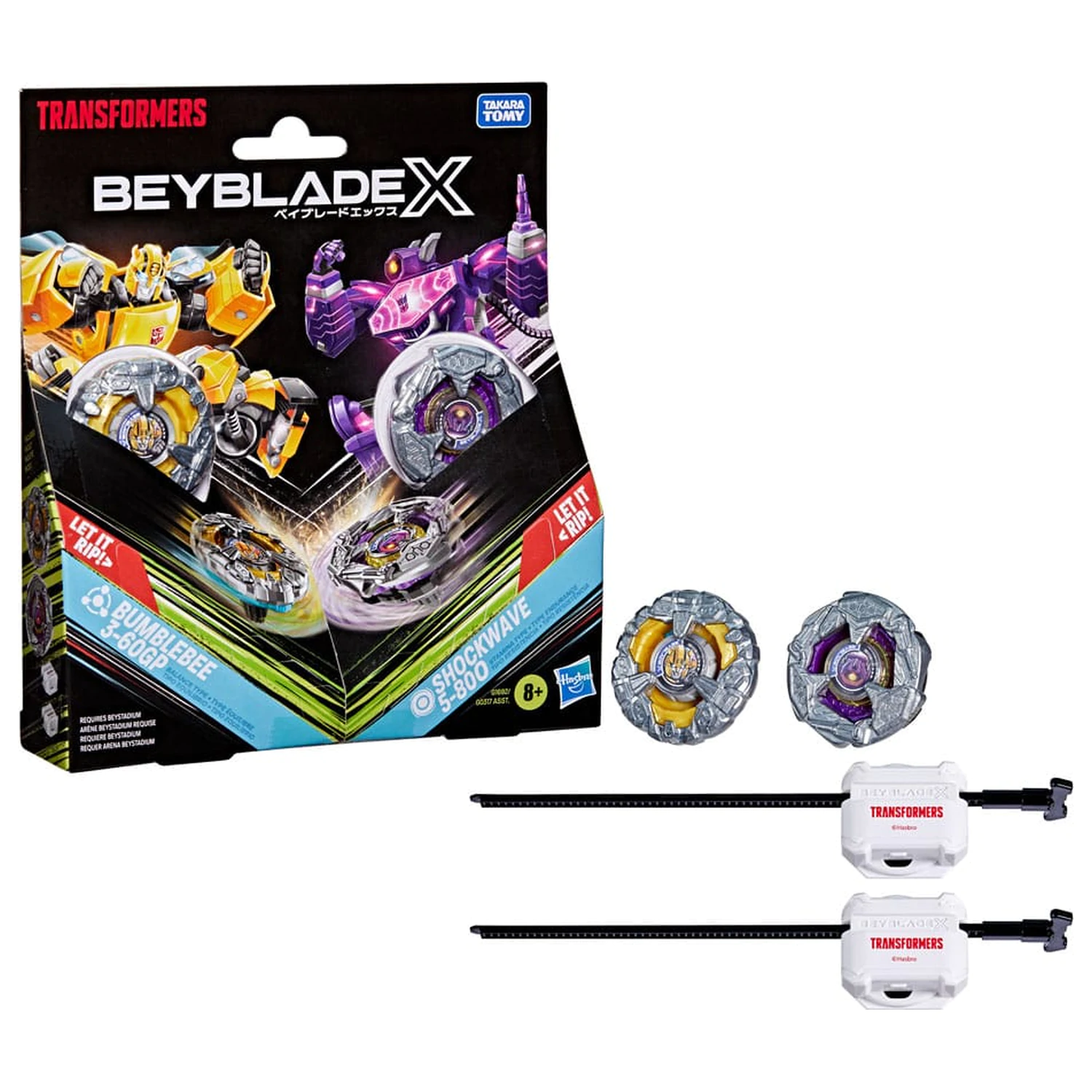 Beyblade X and Transformers Collab Bumblebee 3-60GP vs. Shockwave 5-80O zdjęcie produktu
