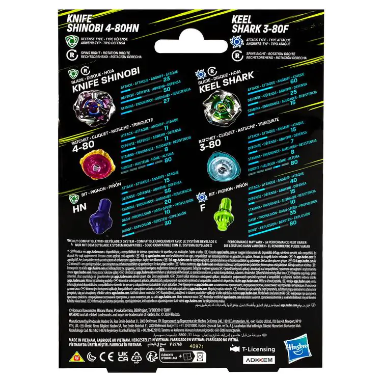 Beyblade X Beat Tyranno 4-70Q & Knife Shinobi 4-80HN gra zdjęcie produktu