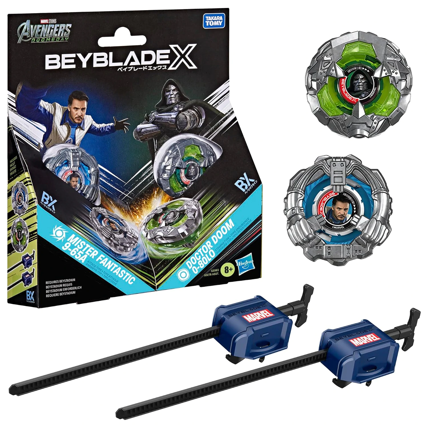 BEYBLADE X Mister Fantastic 9-65A i Doctor Doom 0-80LO zdjęcie produktu