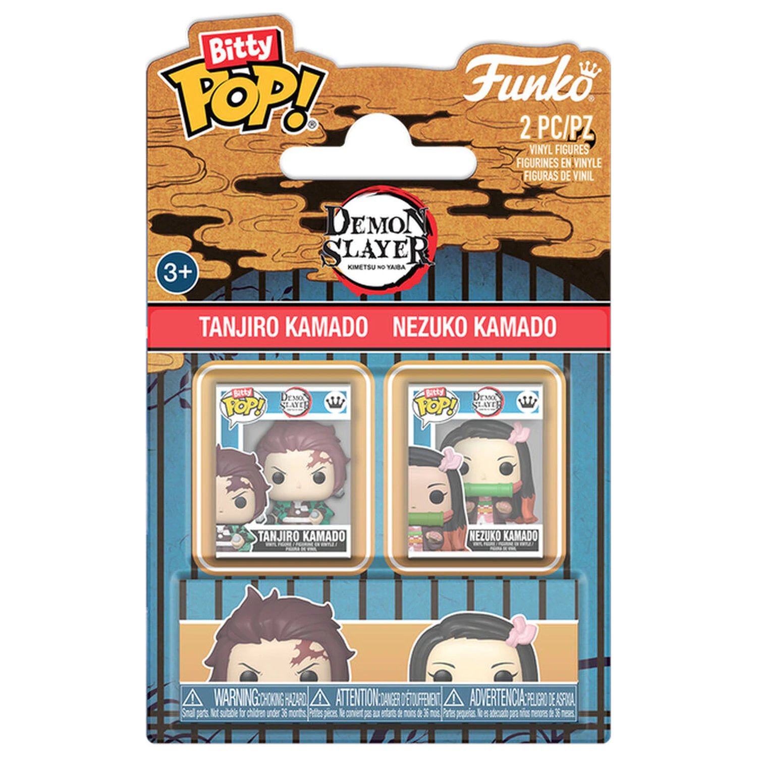 Bitty Funko POP! pack 2 Demon Slayer Tanjiro i Nezuko zdjęcie produktu
