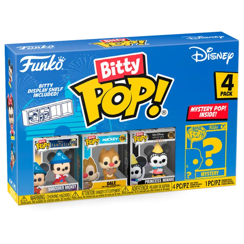 Disney Bitty POP! Figurka Vinyl 4-Pack Czarodziej Mickey 2,5 cm zdjęcie produktu