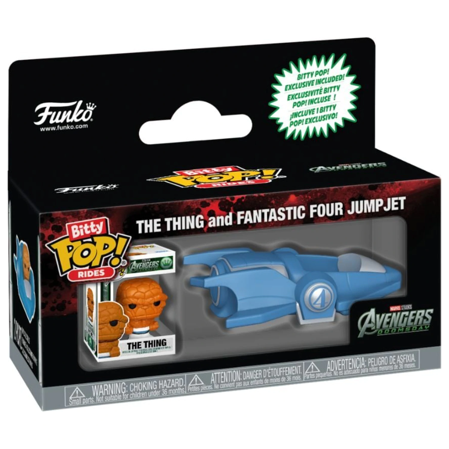 Bitty Funko POP figurka Ride Marvel Studios Avengers Doomsday The Thing And Fantastic Four Jump Jet zdjęcie produktu