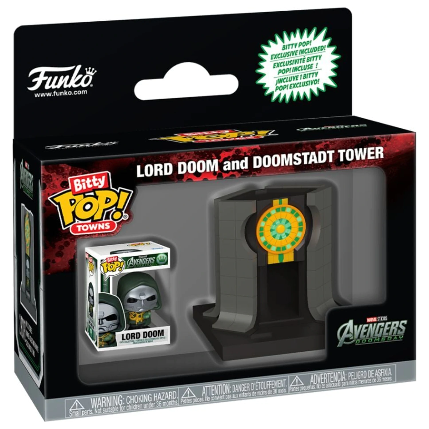 Bitty Funko POP figure Ride Marvel Studios Avengers Doomsday Lord Doom And Doomstadt Tower zdjęcie produktu