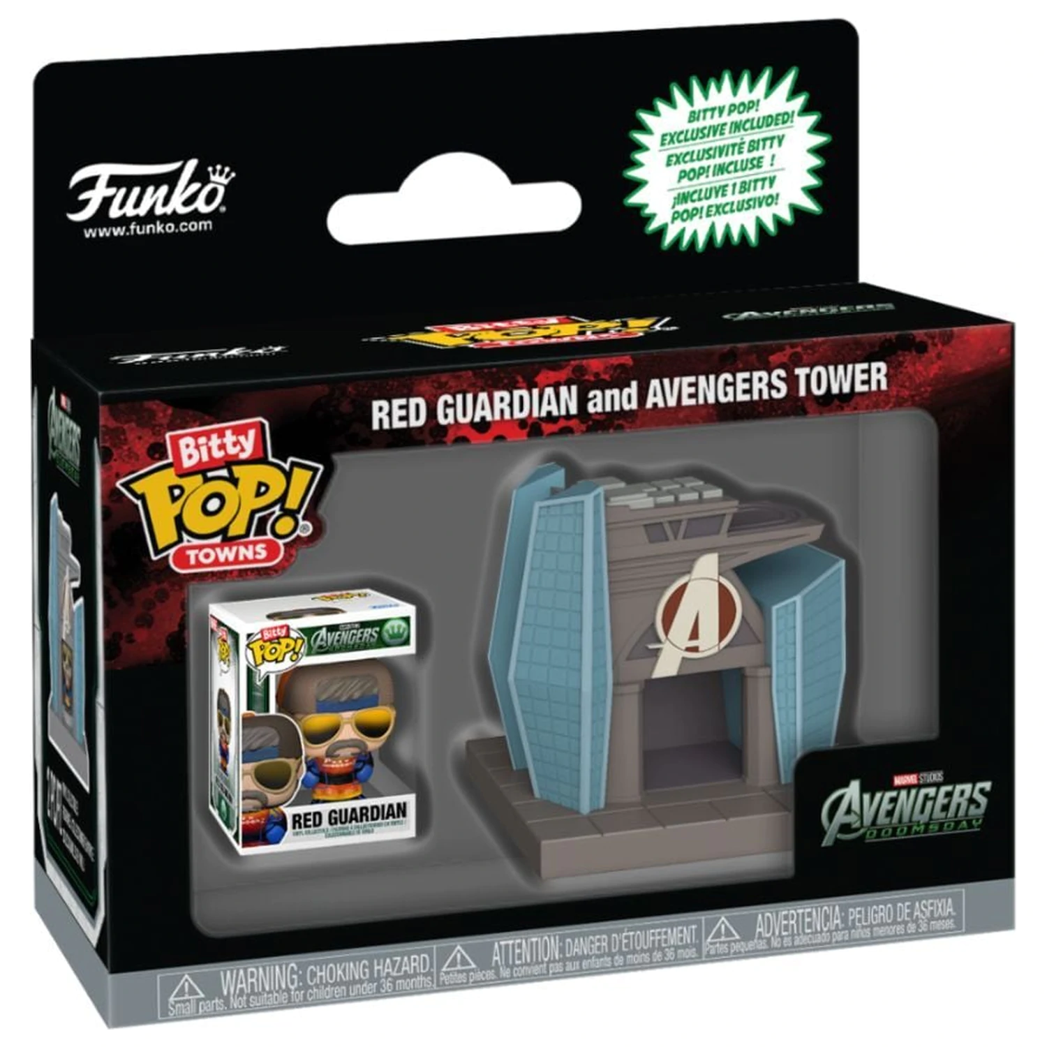 Bitty Funko POP figurka Ride Marvel Studios Avengers Doomsday Red Guardian And Avengers Tower zdjęcie produktu
