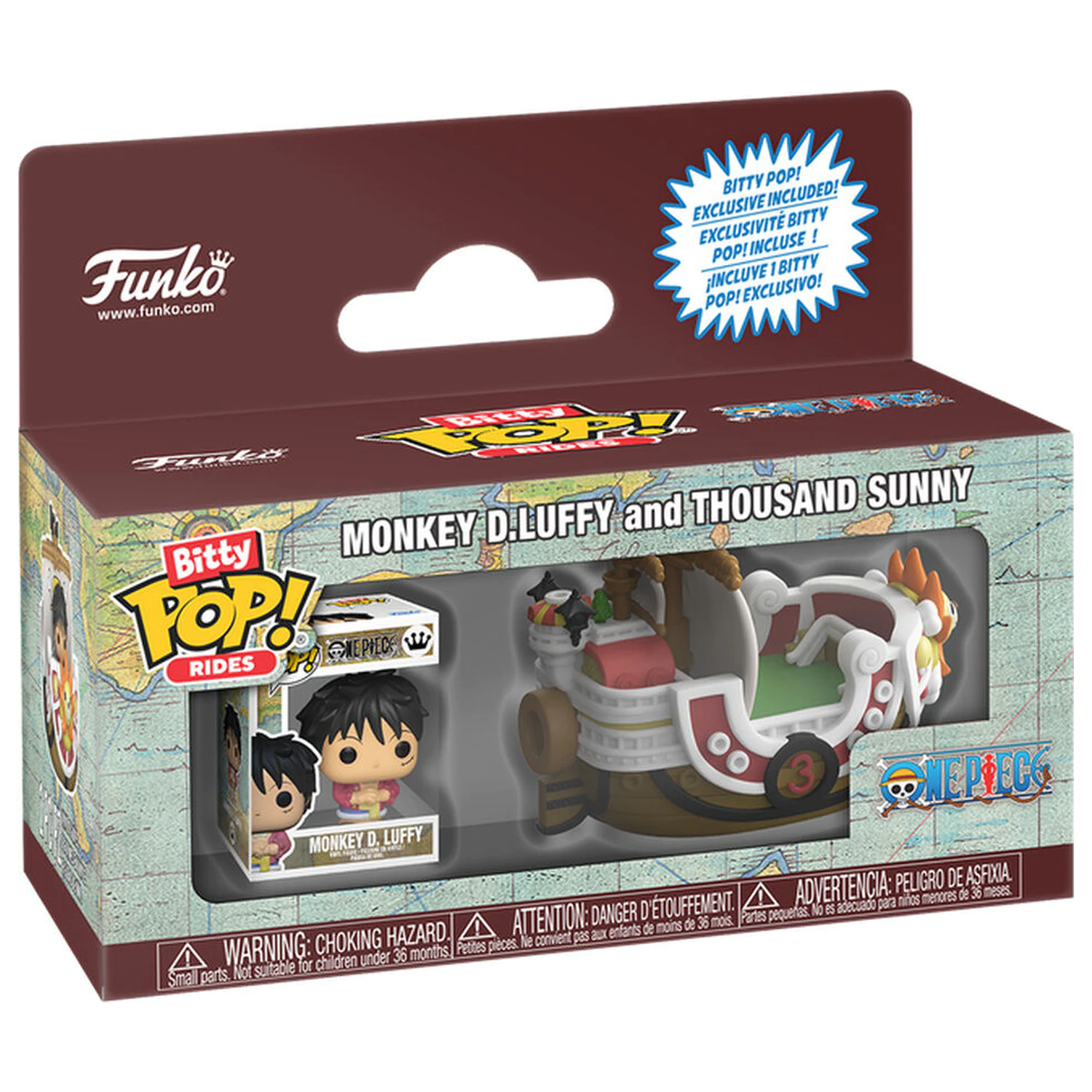 Bitty Funko POP figurka Ride One Pice Monkey D.Luffy i Thousand Sunny zdjęcie produktu